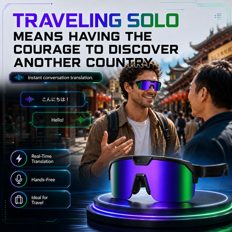 AI Smart Glasses with Camera 4K, Video Recording Glasses with EIS & OIS Stabilization,Polarized Sunglasses,ChatGPT Voice Assistant, 139-Lang Translation,Open Ear Earbuds for Cycling/Skiing/Baseball