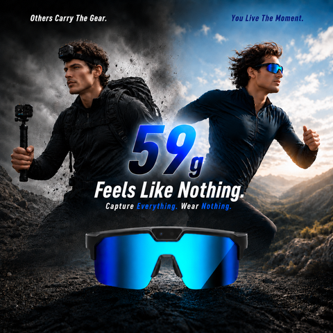 AI Smart Glasses with 30MP Camera, 4K HD Video Recording and Bluetooth Sport Glasses with ChatGPT Voice Real-Time Translation, IP66 UV400 Sunglasses for Baseball, Cycling
